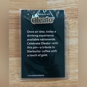 Rare New Starbucks Oleato™ Limited Edition Lapel Apron Pin
